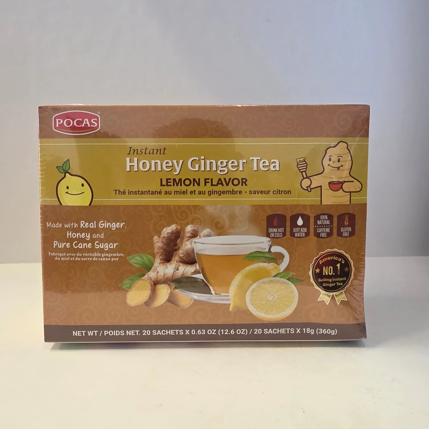 Pocas Honey Ginger Tea (Lemon)